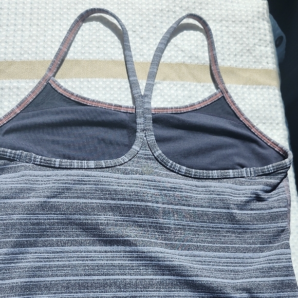 Lululemon Gray and White Fitted Sleeveless Tank Top - Picture 3 of 6